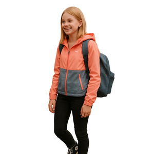 Hollister Jacket  XS Salmon and Gray  Nylon and  Fabric